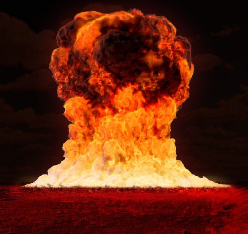 explosion de feu