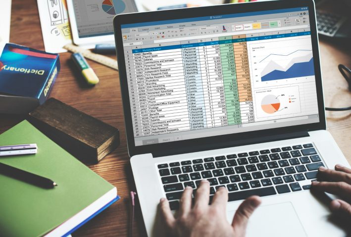 plan sur un ecran de pc sur excel